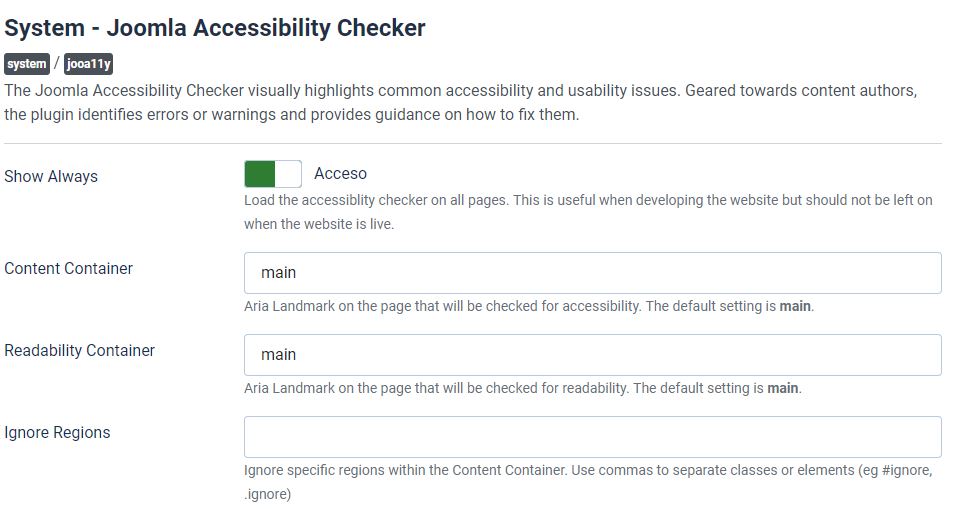 accesibility checker joomla4