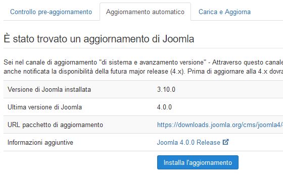 aggiornamento automatico