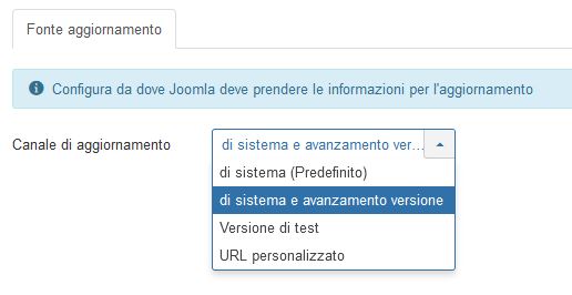 avanzamento di versione