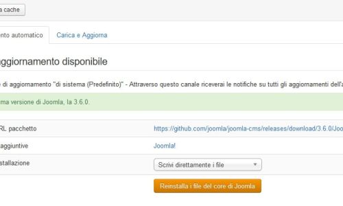Come reinstallare i file del core di Joomla!